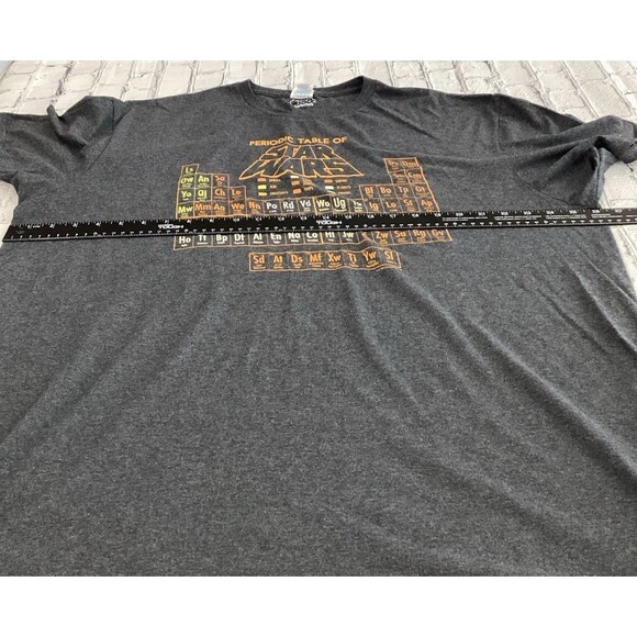 Delta T-Shirt Men’s Size 2XL Color Gray Periodic Table of Star Wars Graphic - Picture 5 of 6